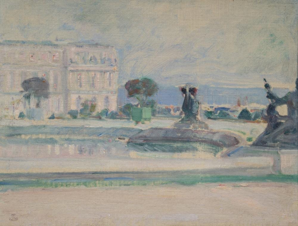 Marcel Jefferys comparable auction result: marcel jefferys 1872 1924 parterre d eau versailles oil on canvas on mahogany 33 5 x 43 cm 13 1 x 16 9 in frame 52 x 62 cm 20 4 x 24 4 in