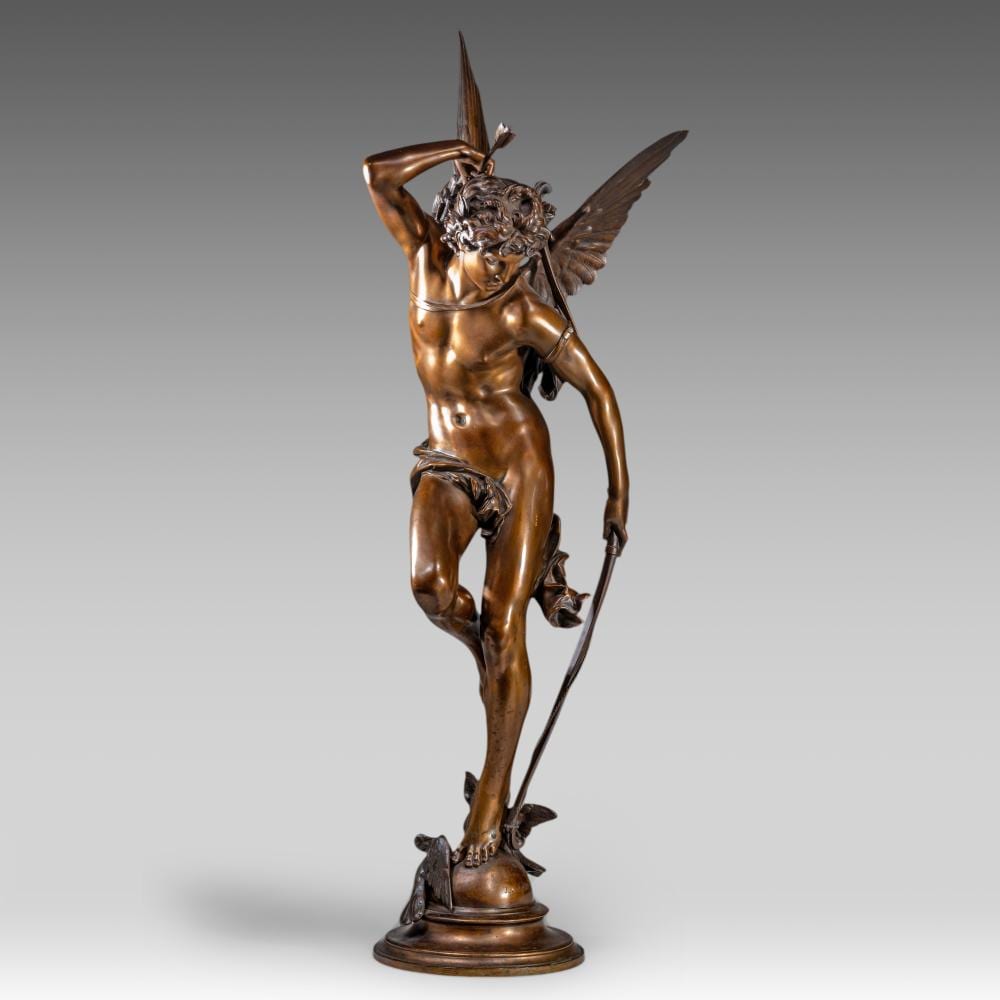 Jules Félix Coutan comparable auction result: jules f lix coutan 1848 1939 cupid patinated bronze h 95 cm