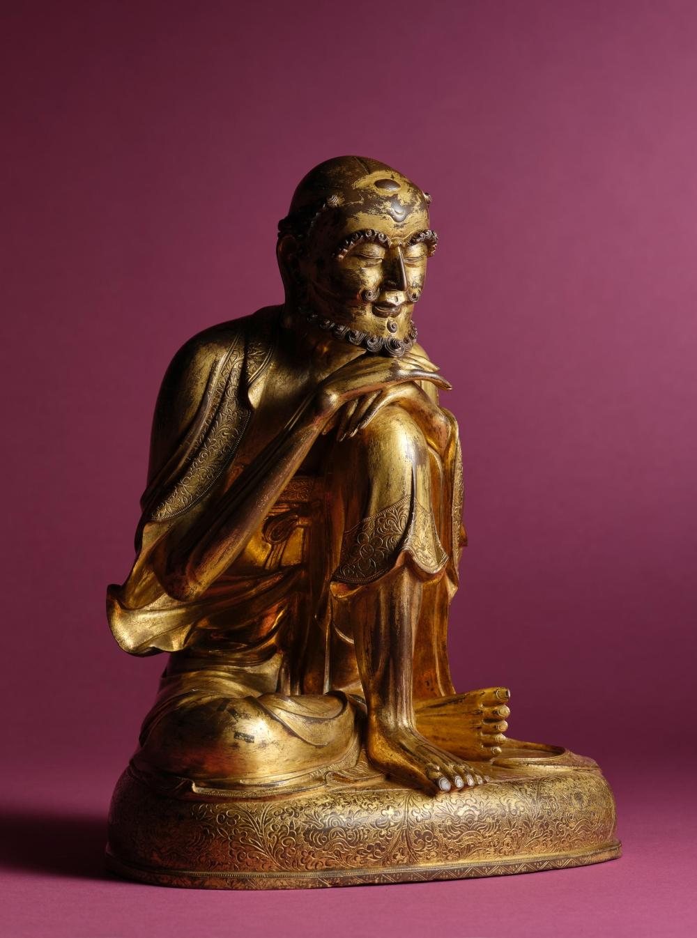 A Gilt Copper Alloy Figure Of Shakyamuni Buddha As An Ascetic China, YUAN DYNASTY comparable sale