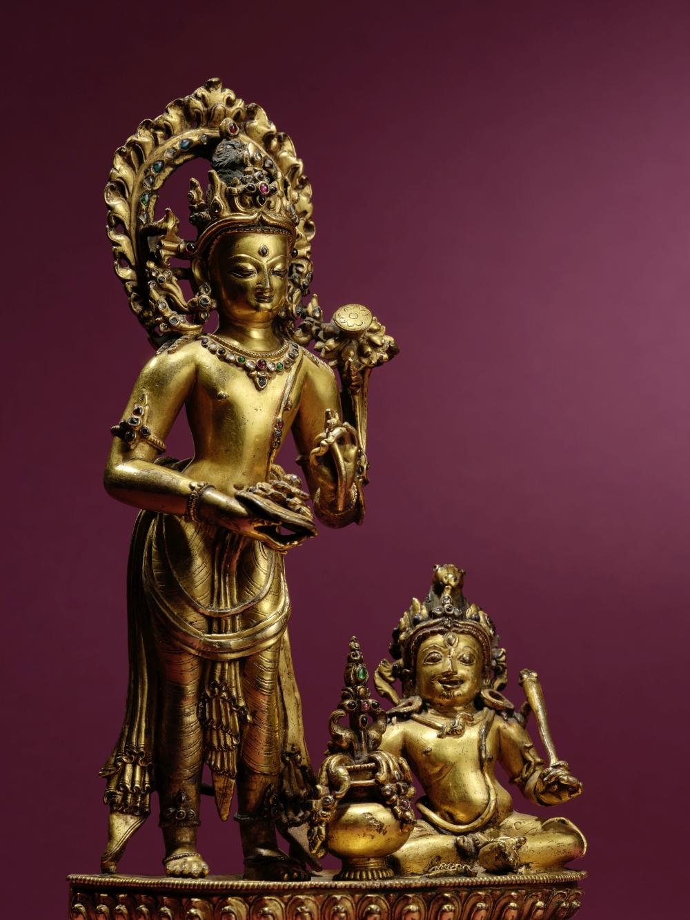A Gilt Copper Alloy Figure Of Padmapani Lokeshvara And Hayagriva Central Tibet, DENSATIL MONASTERY, CIRCA 1267 comparable sale