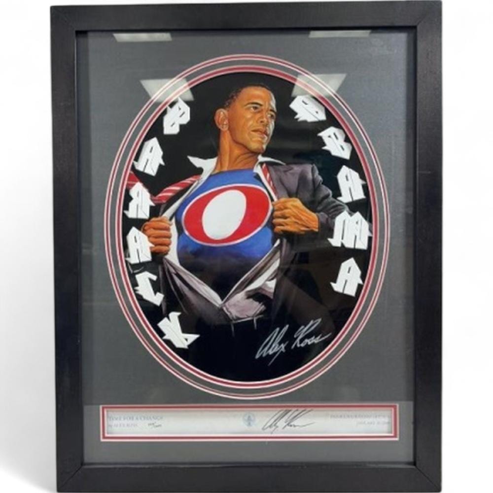 Alexander (1909) Ross comparable auction result: alex ross barack obama superman change poster
