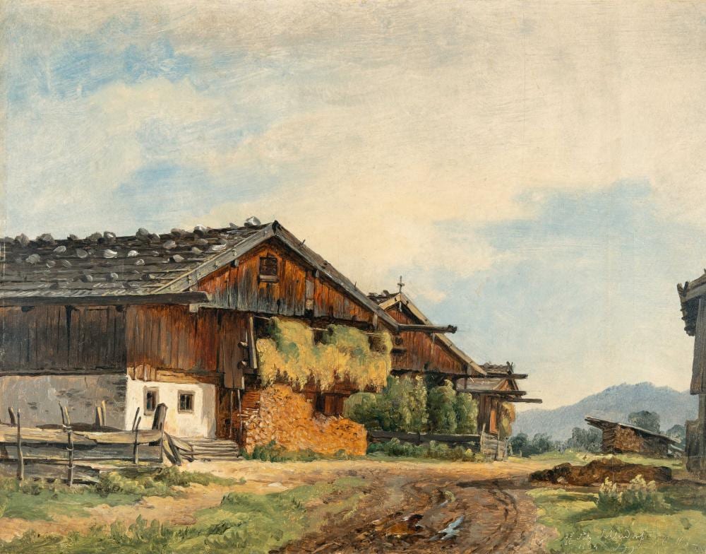 Carl Morgenstern comparable auction result: carl morgenstern 1811 frankfurt main 1893 bauernh user in schlehdorf farmhouses in schlehdorf