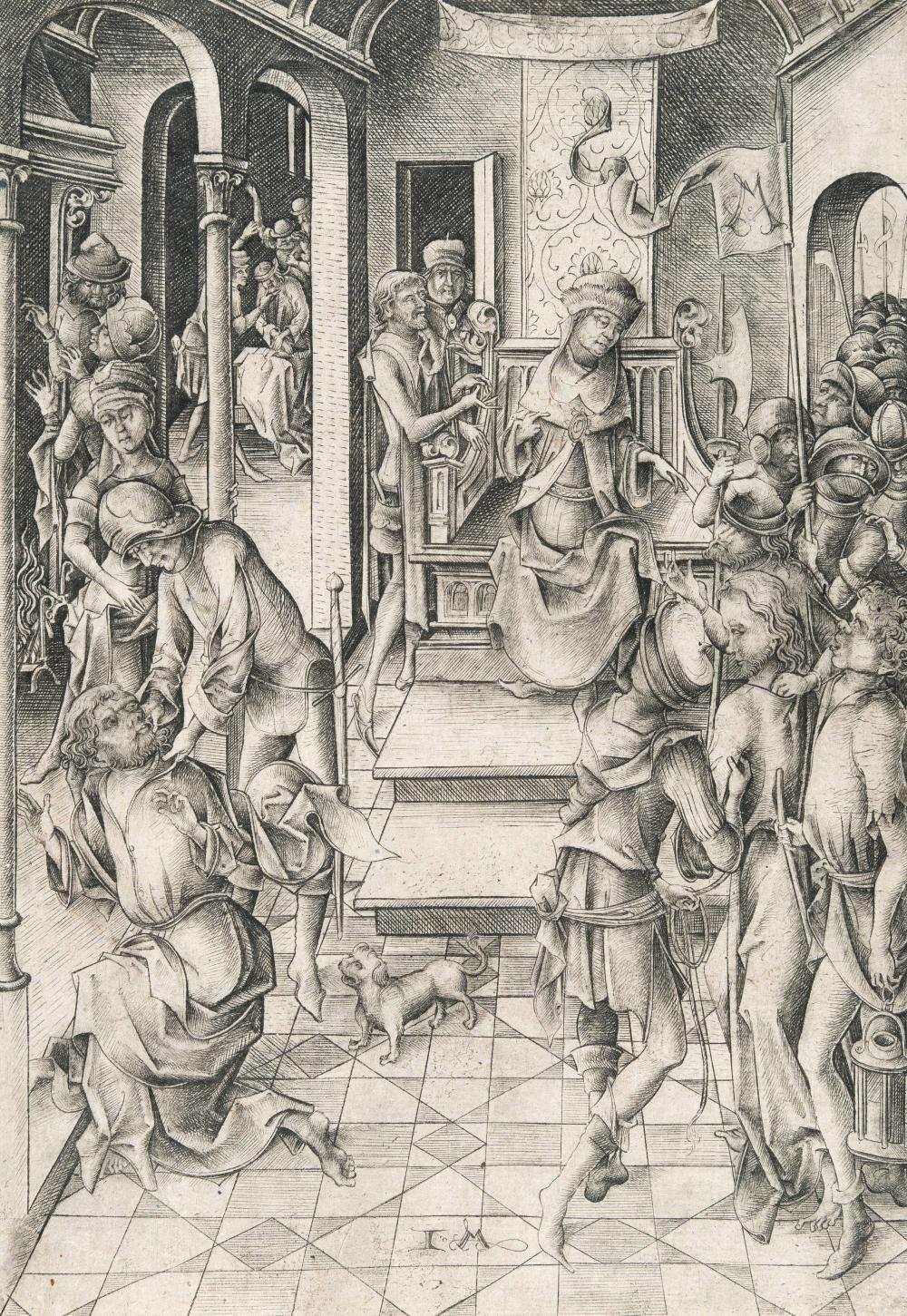 Israhel van Meckenem comparable auction result: israhel van meckenem um 1445 meckenheim bocholt 1503 christus vor annas christ before annas from the large passion