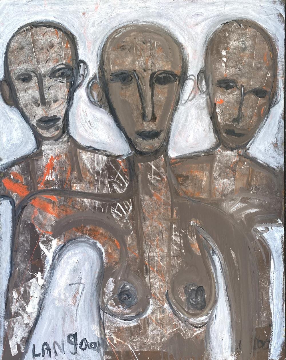 Stephen Langdon comparable auction result: stephen langdon australia three figures acrylic on canvas