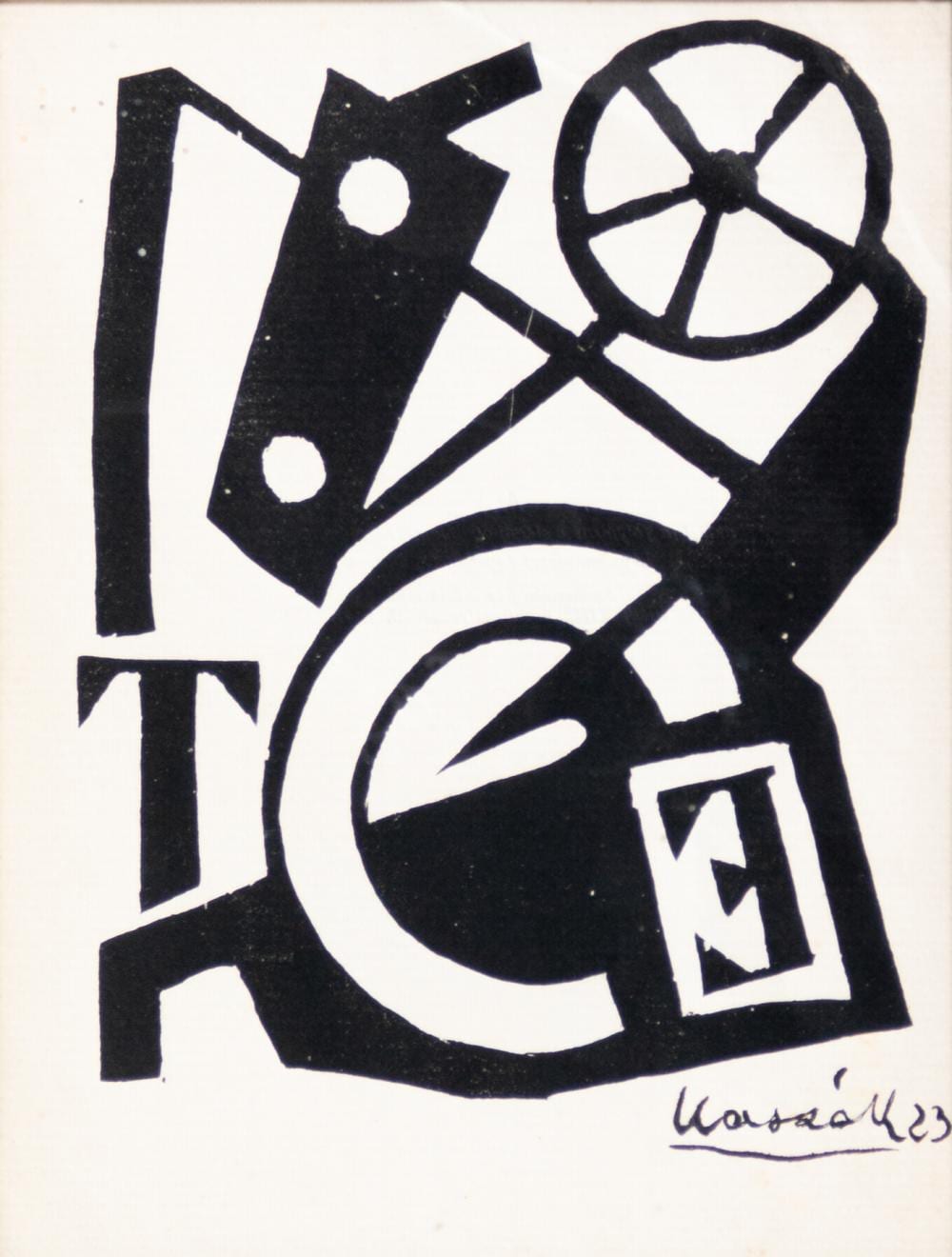 Lajos Kassák comparable auction result: lajos kass k 1887 nov z mky budapest 1976