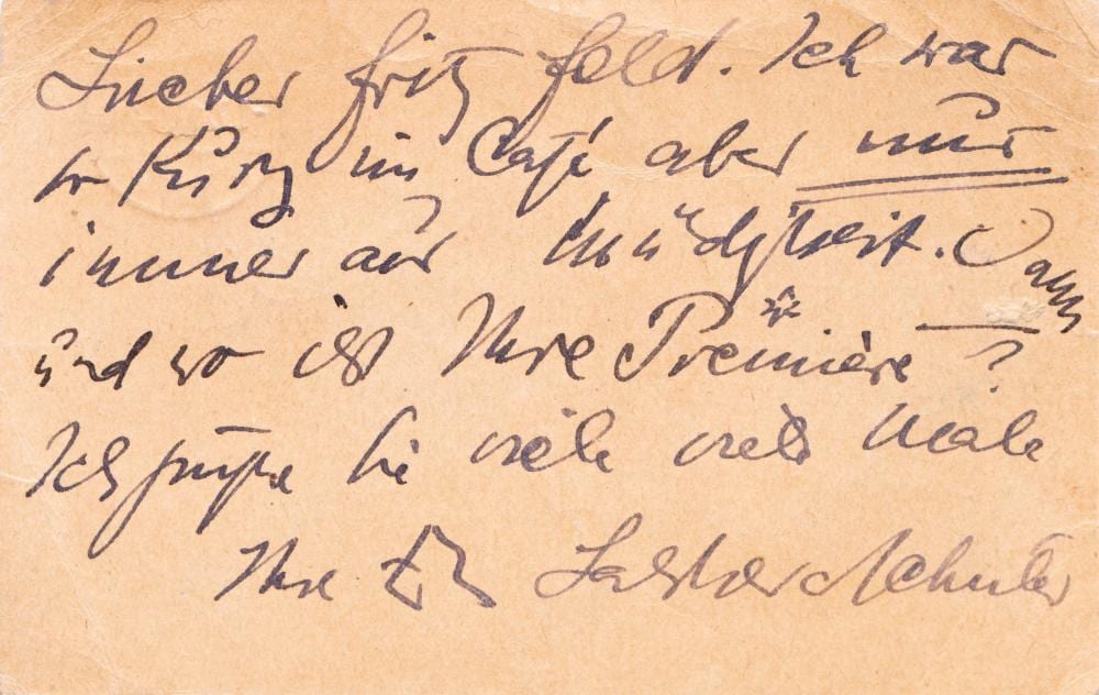 Else Lasker-Schüler comparable auction result: else lasker sch ler 1869 elberfeld jerusalem 1945