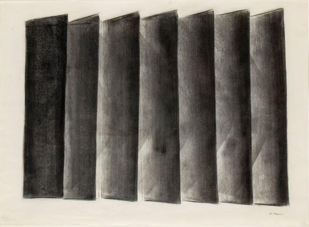 Nedda Guidi comparable auction result: nedda guidi gubbio 1927 roma 2015 foglio superficie o andamento modulare 1963