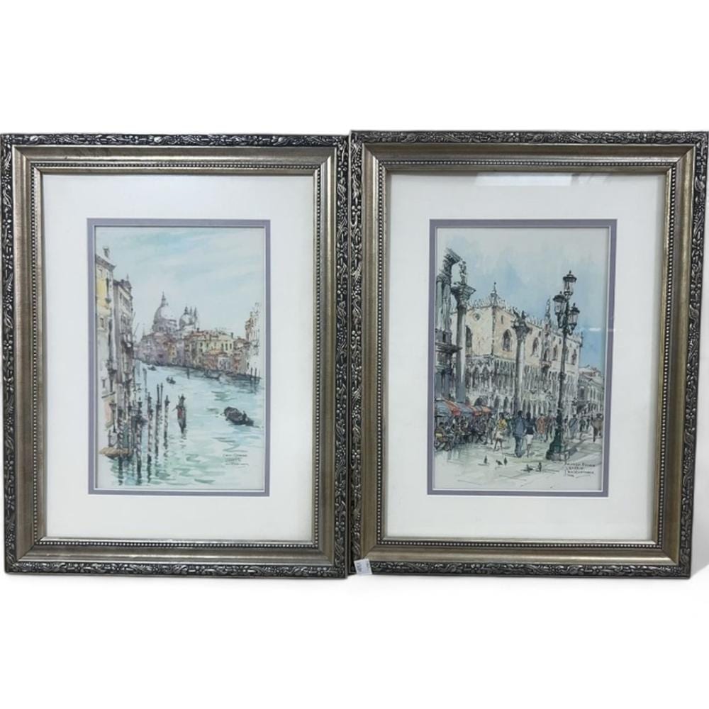 Johannes Korthals comparable auction result: pair of framed jan korthals watercolor prints