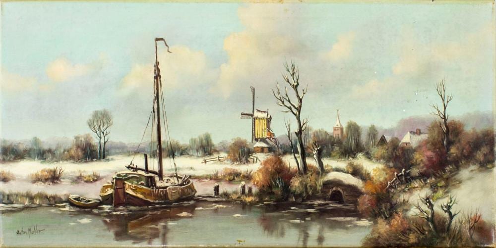 anton muller dutch 1874 1912 oil painting · Broward Auction Gallery LLC · 2025-06-15 Anton Muller comparable auction result: anton muller dutch 1874 1912 oil painting