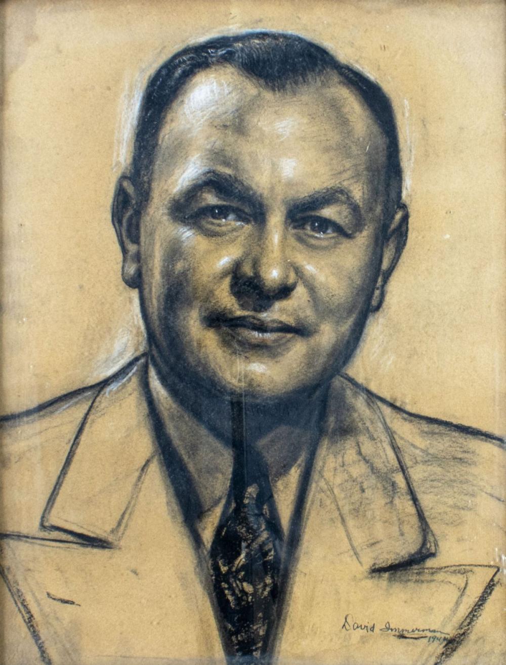 David Immerman comparable auction result: david immerman ny 1911 2003 charcoal painting