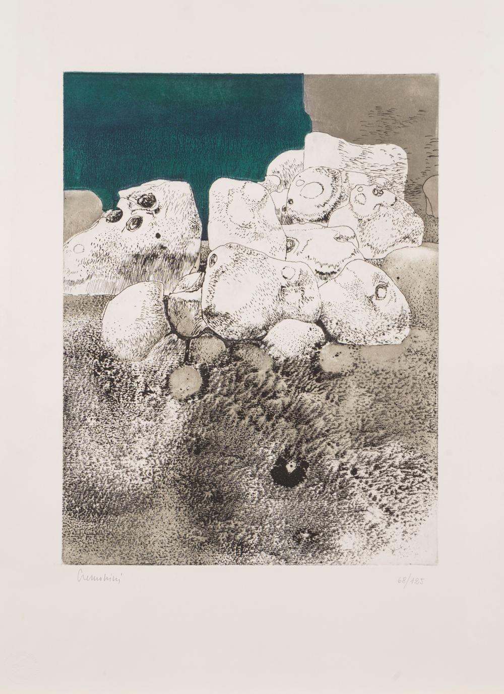 Leonardo Cremonini comparable auction result: leonardo cremonini bologna 1925 parigi 2010 stones