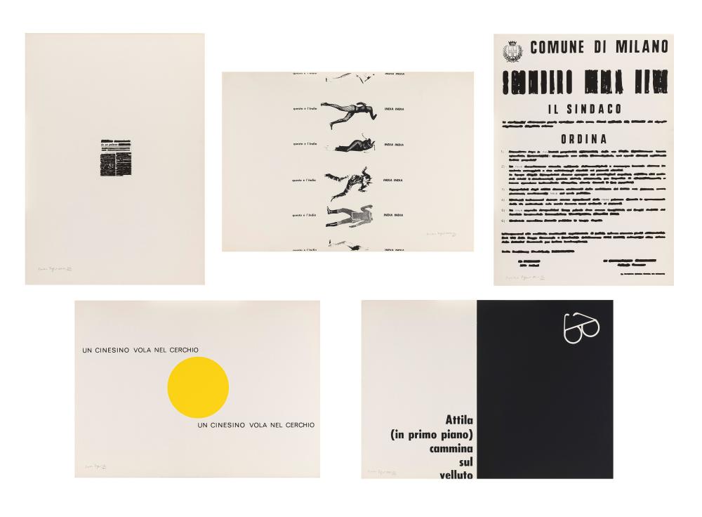 Emilio Isgrò comparable auction result: emilio isgr barcellona pozzo di gotto 1937 poesie visive e cancellature 1964 70
