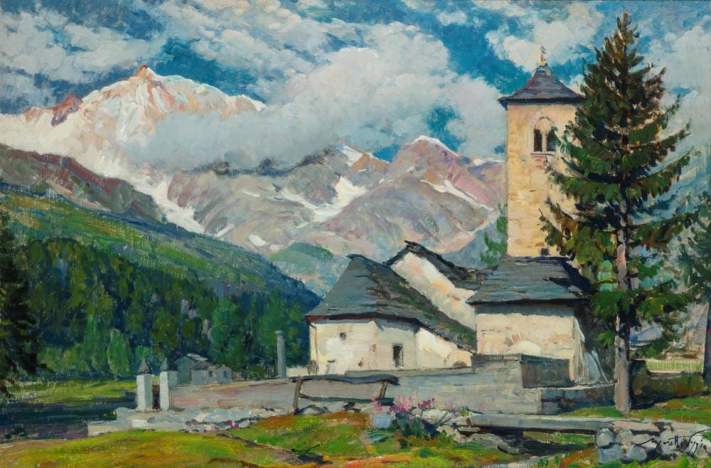 mario moretti foggia mantova 1882 pecetto di macugnaga 1954 the old church in macugnaga · Finarte · 2025-05-13 Mario Moretti-Foggia comparable auction result: mario moretti foggia mantova 1882 pecetto di macugnaga 1954 the old church in macugnaga