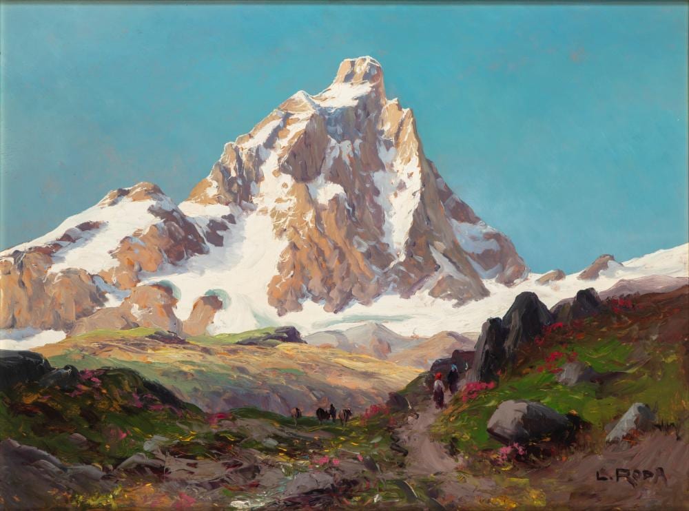 leonardo roda racconigi 1868 torino 1933 mount cervino · Finarte · 2025-05-13 Leonardo Roda comparable auction result: leonardo roda racconigi 1868 torino 1933 mount cervino