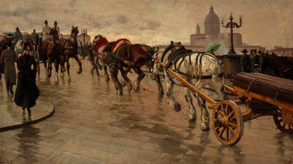 Luigi Gioli comparable auction result: luigi gioli s frediano a settimo 1854 firenze 1947 florence carraia bridge