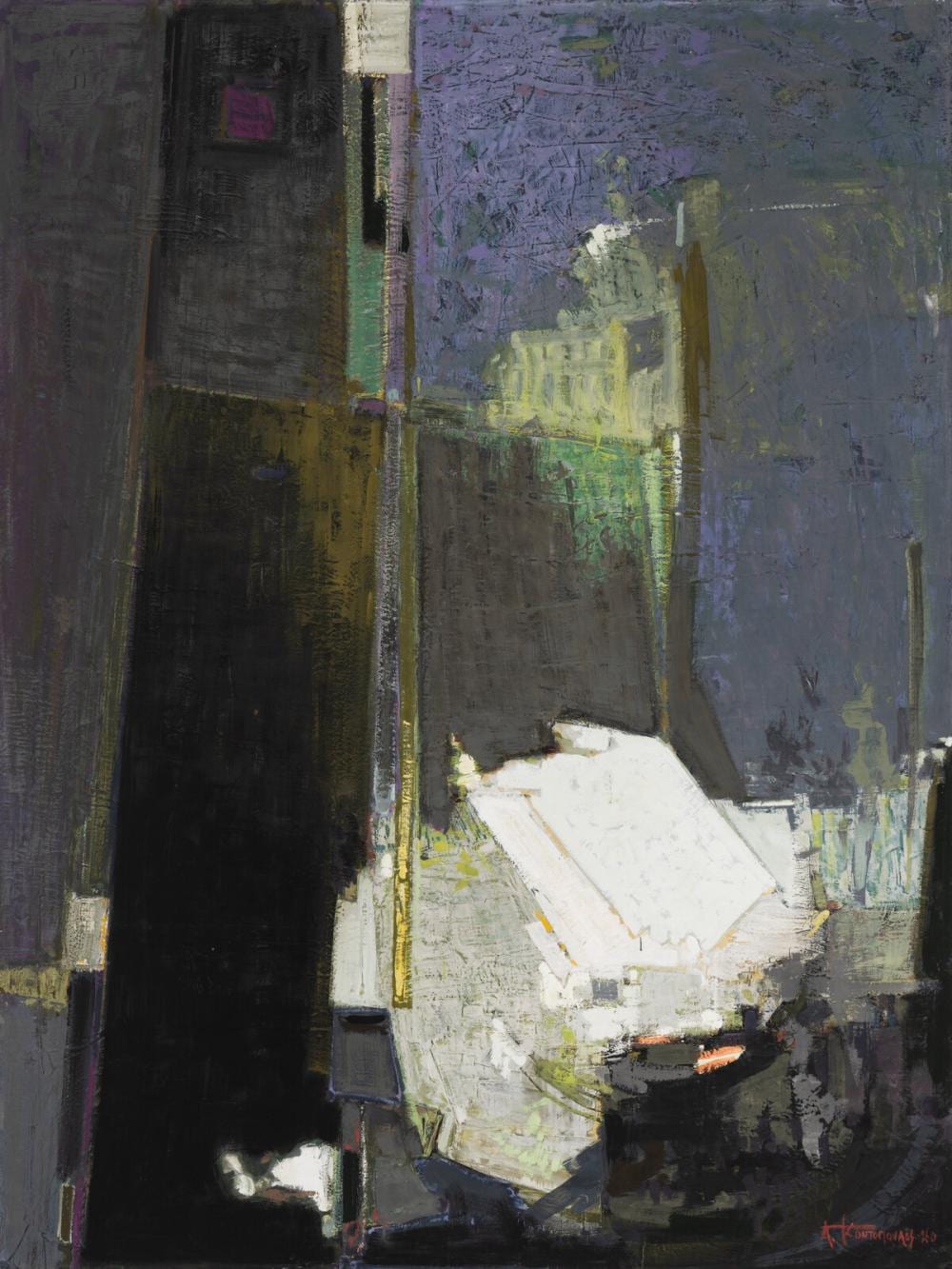 Alexis Delahogue comparable auction result: alex alecos kontopoulos greek 1904 1975 ombres de nuit 1960