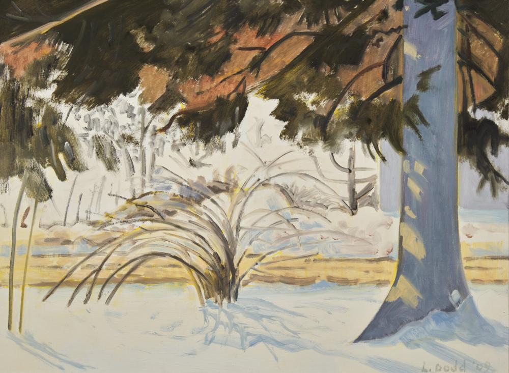 Lois Dodd comparable auction result: lois dodd american b 1927 bush tree 2009