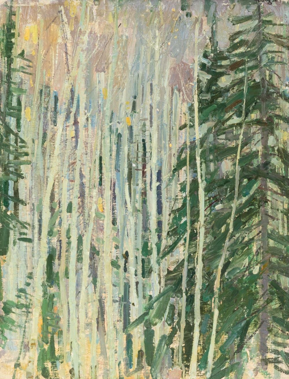 Leon Gaspard comparable auction result: leon gaspard russian american 1882 1964 aspens twinning canyon