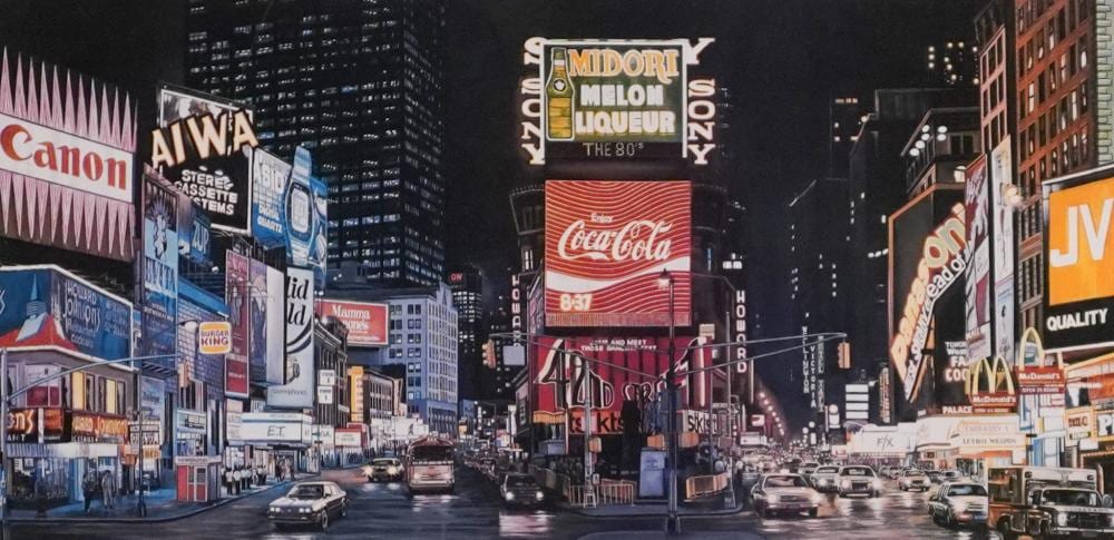 Ken Keeley comparable auction result: ken keeley american b 1934 times square 1985 the way it was offset lithograph signed l l frame 27 3 4 x 44 3 4 in 70 5 x 113 7 cm