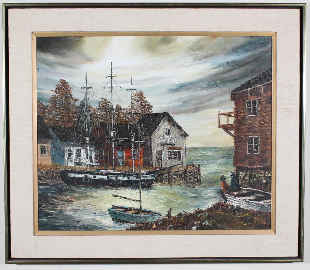 Robert Lebron comparable auction result: robert lebron oil on canvas