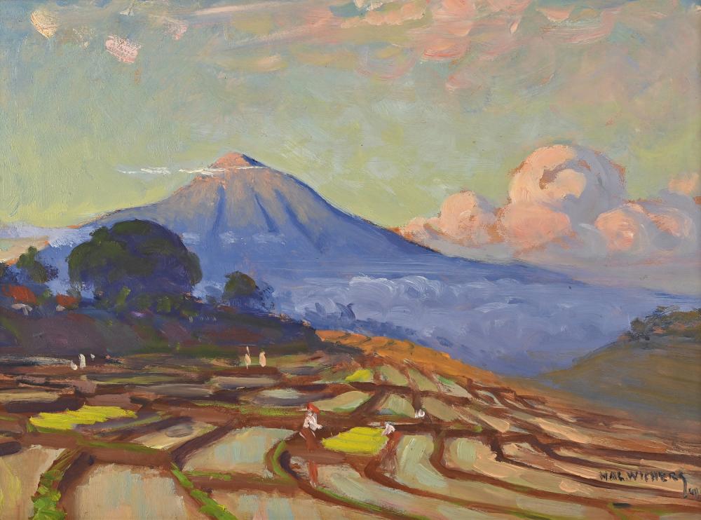 Hendrik Arend Ludolf Wichers comparable auction result: hal wichers 1893 1968 indonesian landscape signed and dated 1938 lower right oil on panel h 24 cm w 32 cm