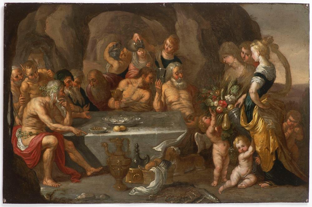 Artus Wolffort comparable auction result: artus wolffort 1581 1641 circle of achelous banquet with theseus