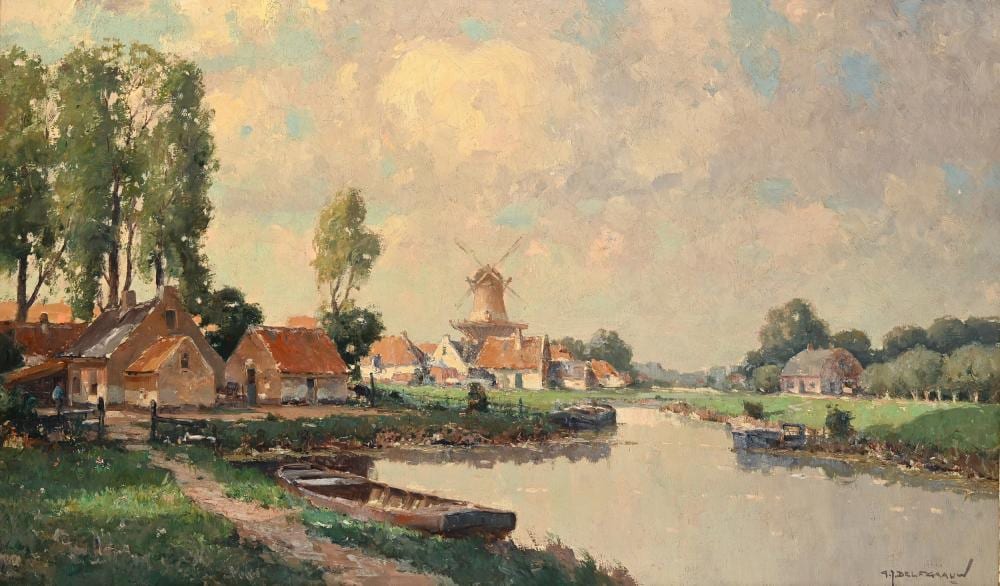Gerardus Johannes Delfgaauw comparable auction result: gerardus johannes delfgaauw 1882 1947 village at the river