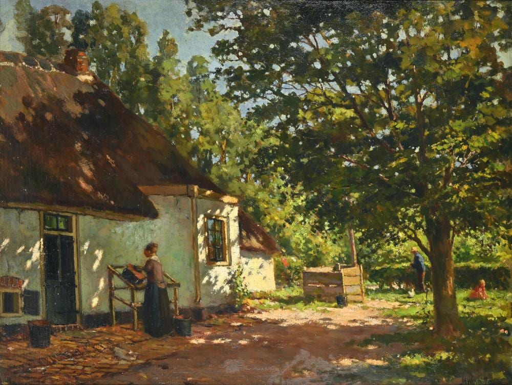 Jan Hillebrand Wijsmuller comparable auction result: jan hillebrand wijsmuller 1855 1925 summer at the farm