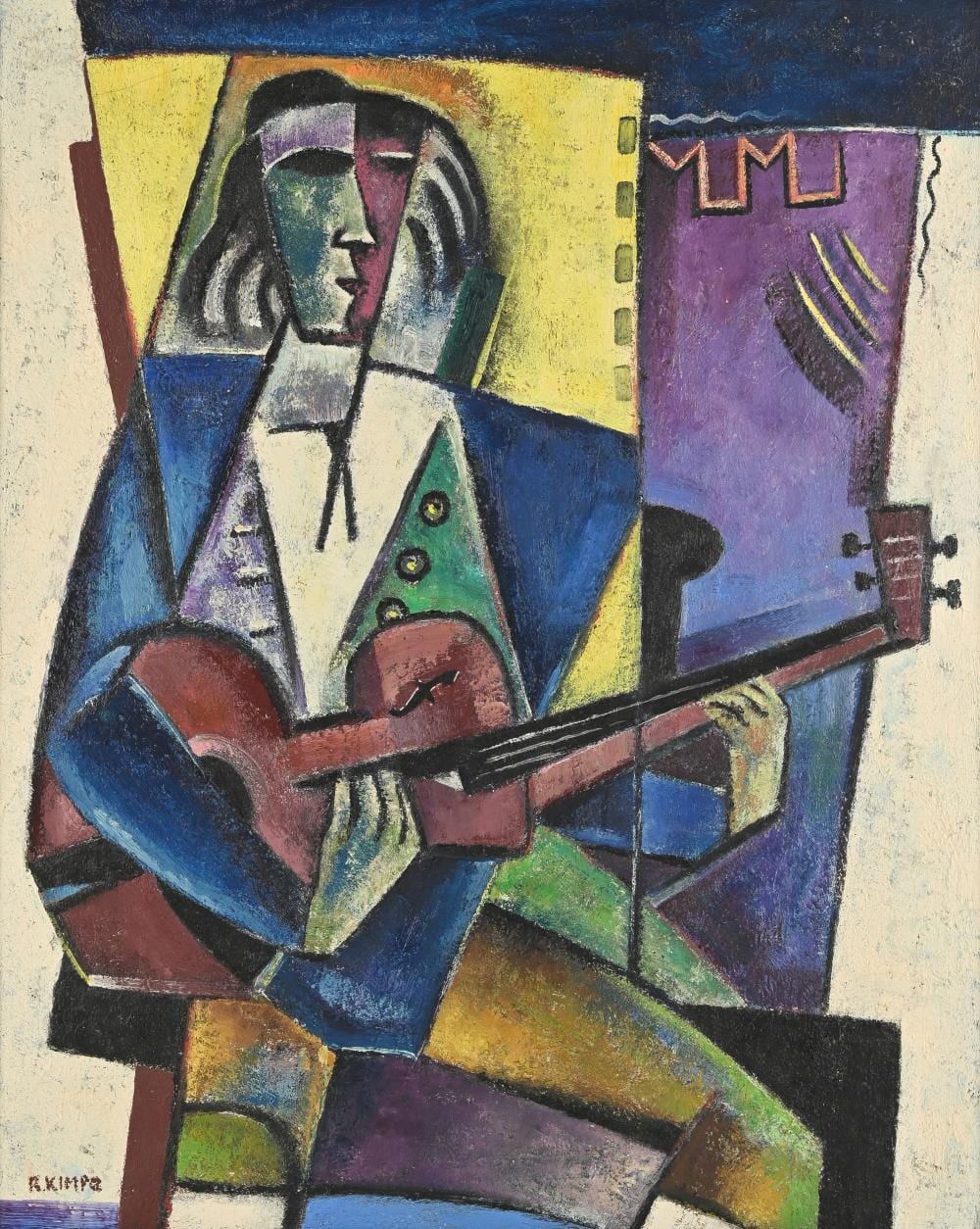 Reimond Kimpe comparable auction result: reimond kimpe 1885 1970 guitar player