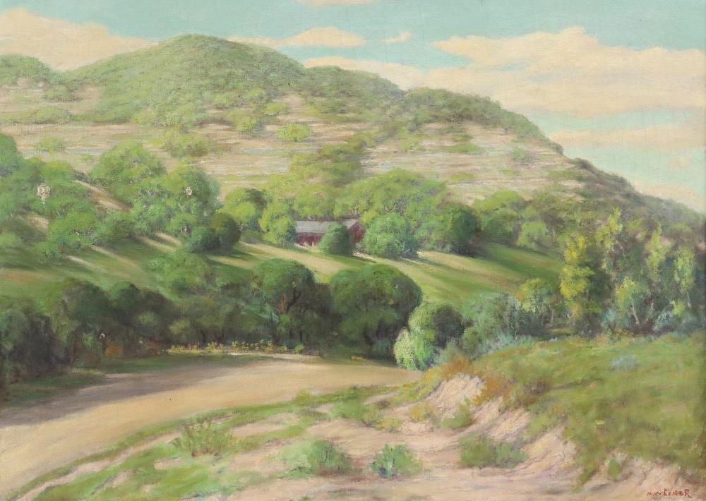 morris walton leader 1877 1966 texas landscape 26 x 36 · Austin Auction Gallery · 2025-05-17 Morris Walton Leader comparable auction result: morris walton leader 1877 1966 texas landscape 26 x 36