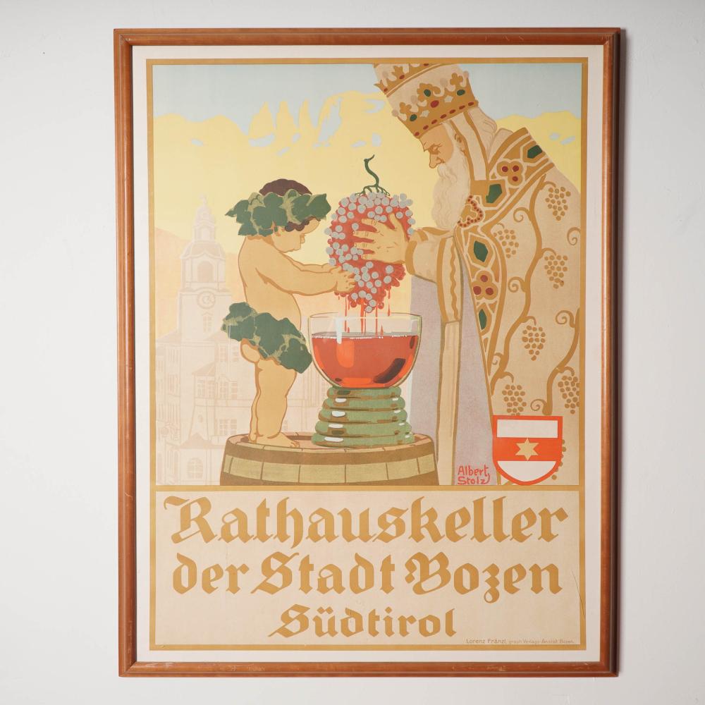 Albert Stolz comparable auction result: albert stolz art nouveau style framed advertisment lithograph poster