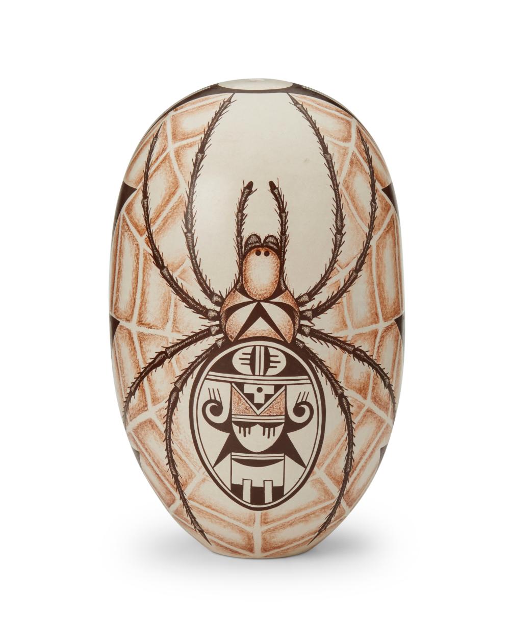 Burel Naha comparable auction result: burel naha b 1944 hopi tewa a hopi polychrome pottery seed pot late 20th 21st century