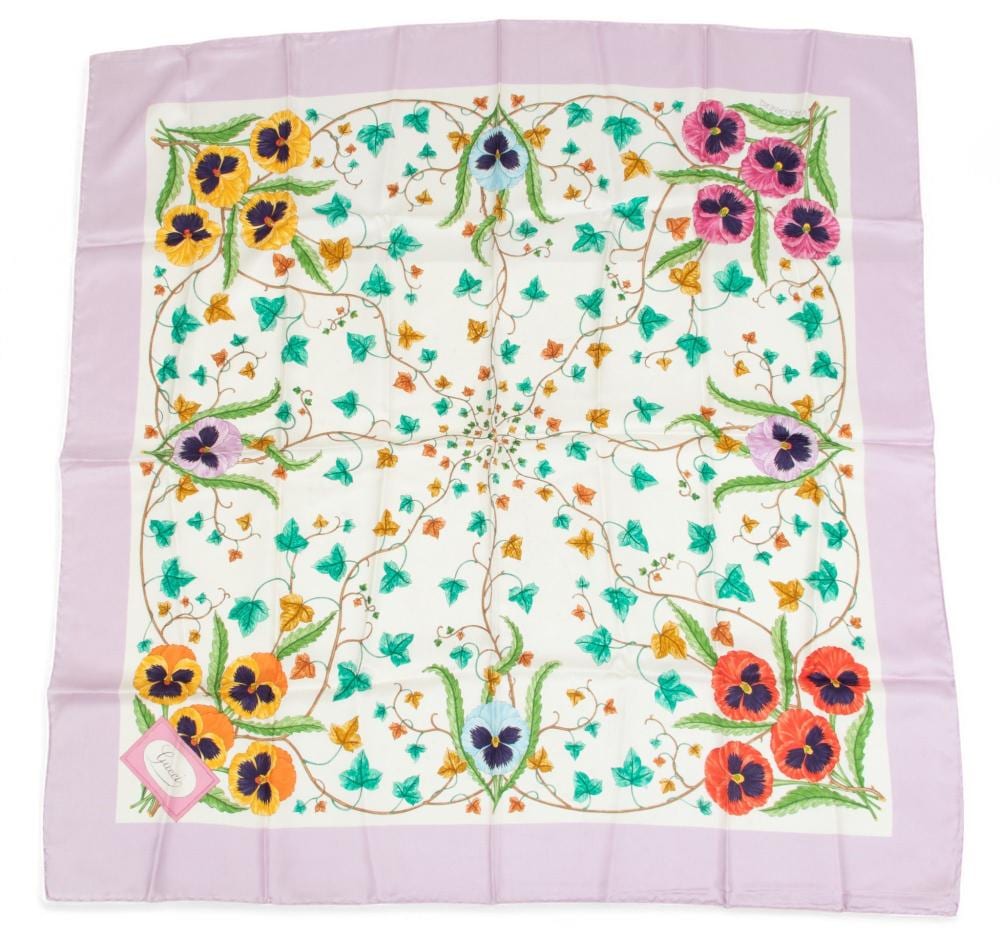 Vittorio Accornero de Testa comparable auction result: vittorio accornero de testa italian 1896 1982 for gucci italian silk twill scarf ca 1970 w 34 l 34