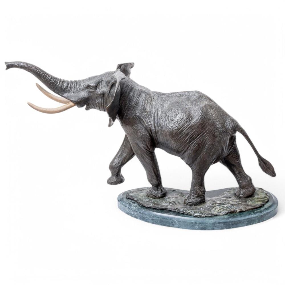 Louis Paul Jonas comparable auction result: louis paul jonas american 1894 1971 bronze sculpture charging elephant h 16 w 13 5 l 31