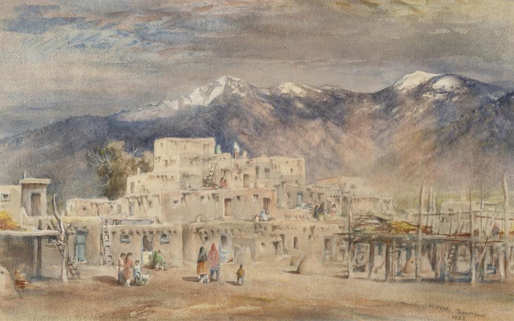 Geoffrey Jenkinson comparable auction result: geoffrey jenkinson snow on pueblo mountain 1968