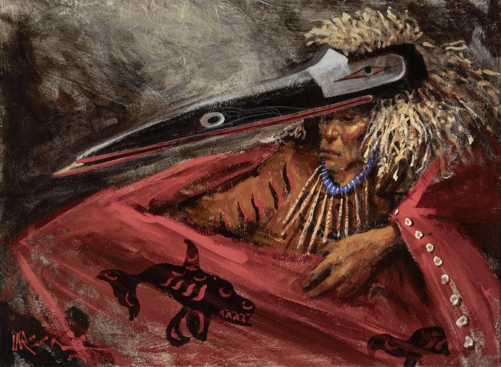 mike larsen northwest coast · Santa Fe Art Auction · 2025-05-08 Mike Larsen comparable auction result: mike larsen northwest coast