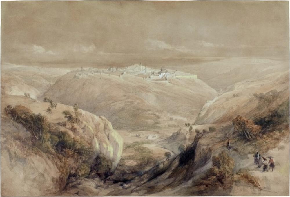 David (1796) Roberts comparable auction result: jerusalem from the south