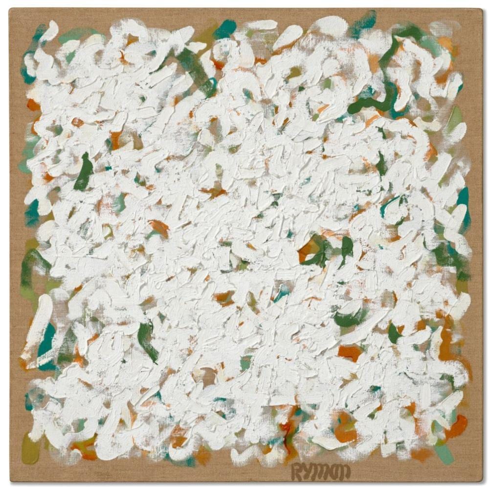 Robert Ryman (1930-2019) Untitled oil on stretched sized linen canvas 23 5/ comparable sale