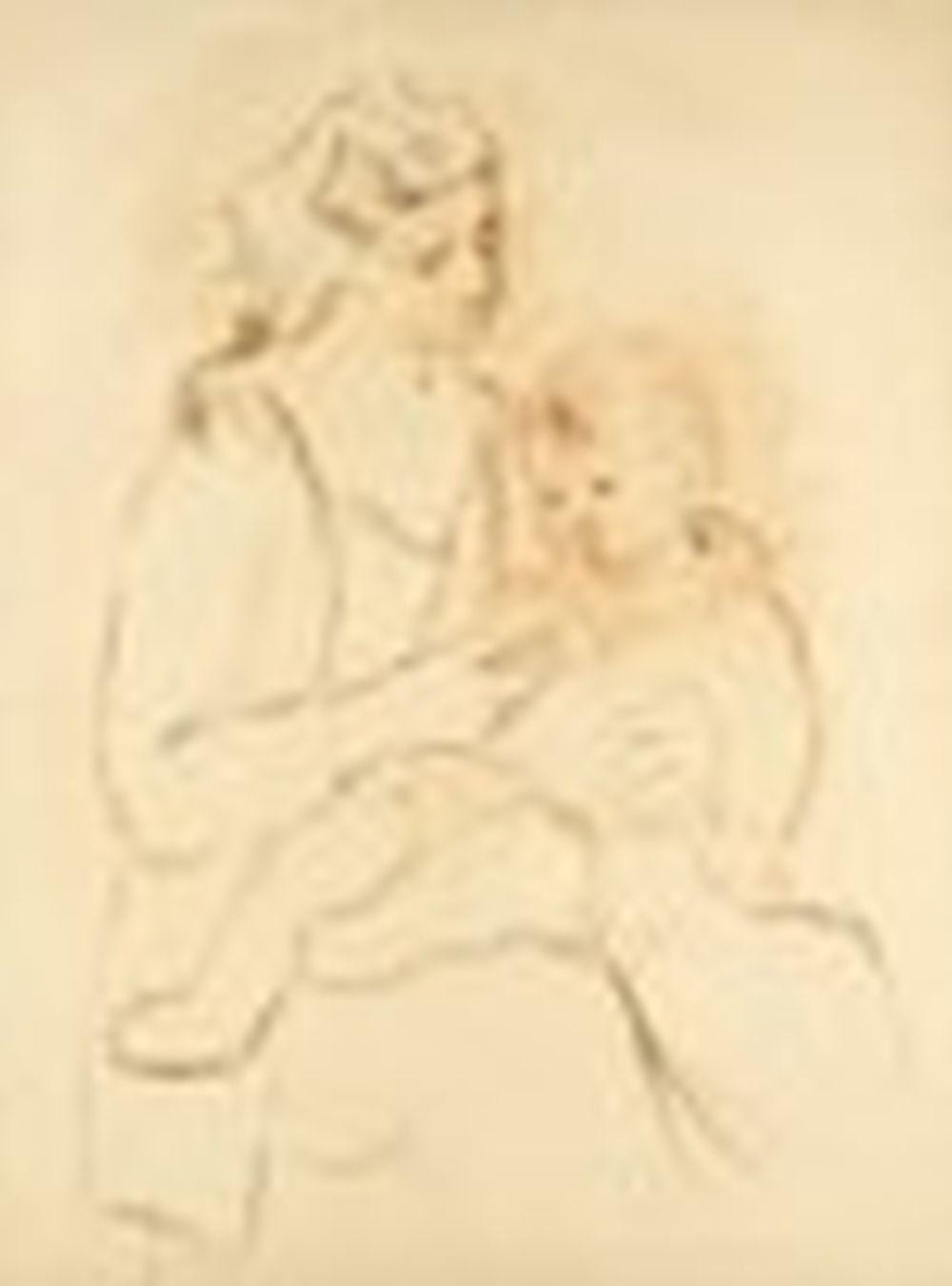Pablo Picasso (1881-1973) Mère et enfant oil on canvas 51 ¼ x 38 1/8 in. (1 comparable sale