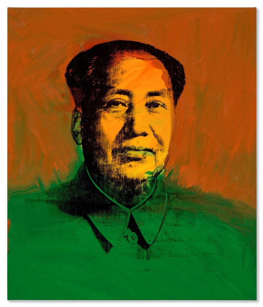 Andy Warhol (1928-1987) Mao acrylic and silkscreen ink on linen 40 x 34 in. comparable sale