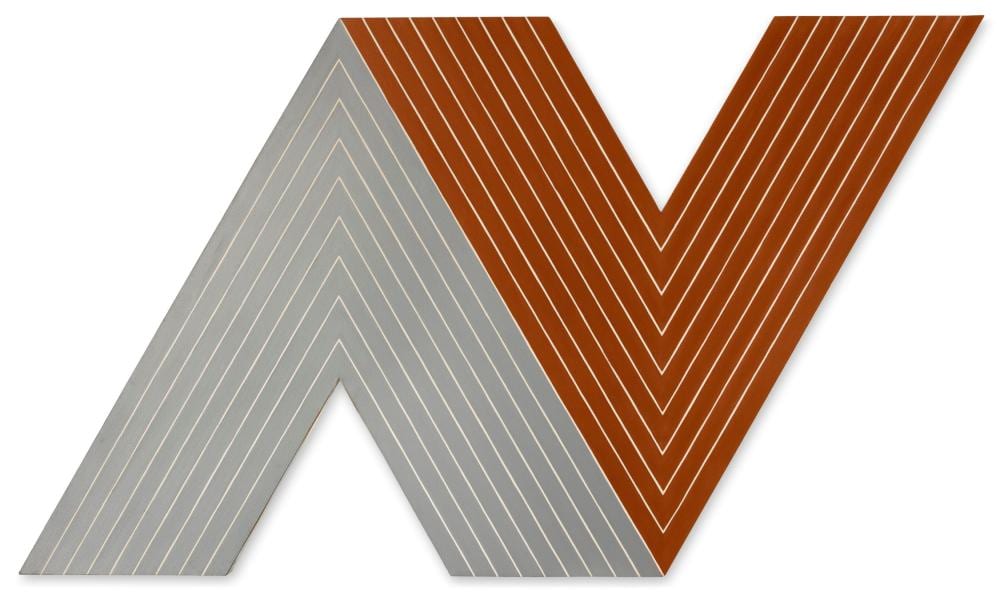 Frank Stella (1936-2024) Itata metallic powder in polymer emulsion on shape comparable sale