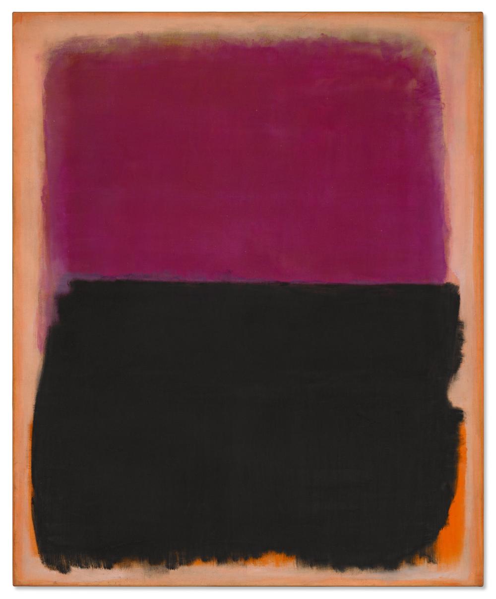 Mark Rothko (1903-1970) No. 4 (Two Dominants) [Orange, Plum, Black] oil on comparable sale