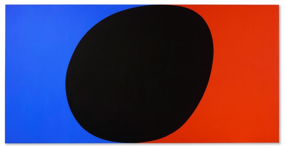 Ellsworth Kelly (1923-2015) Blue Black Red oil on canvas 91 x 180 in. (231. comparable sale