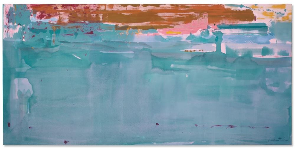 Helen Frankenthaler (1928-2011) Basin acrylic on canvas 52 ¼ x 106 ¼ in. (1 comparable sale