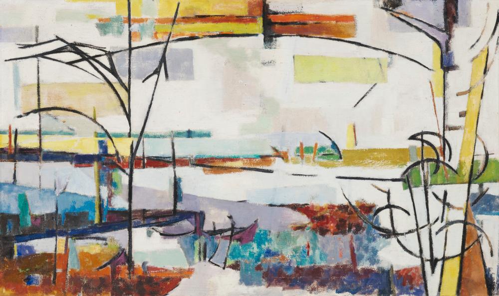 judith rothschild 1921 1993 snow scene 2 oil on canvas23 7 8 x 40 in · Christie's · 2025-05-13 Judith Rothschild comparable auction result: judith rothschild 1921 1993 snow scene 2 oil on canvas23 7 8 x 40 in
