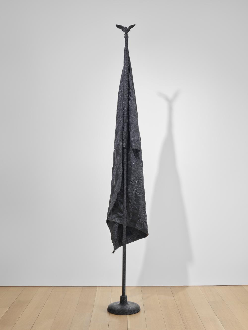 Liza Lou comparable auction result: liza lou b 1969 american idol i black fiberglass resin 3 cut antiqu