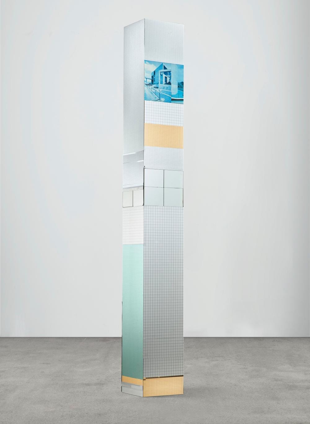 Isa Genzken comparable auction result: isa genzken b 1948 bill iii mirror paper collage and tape on wood