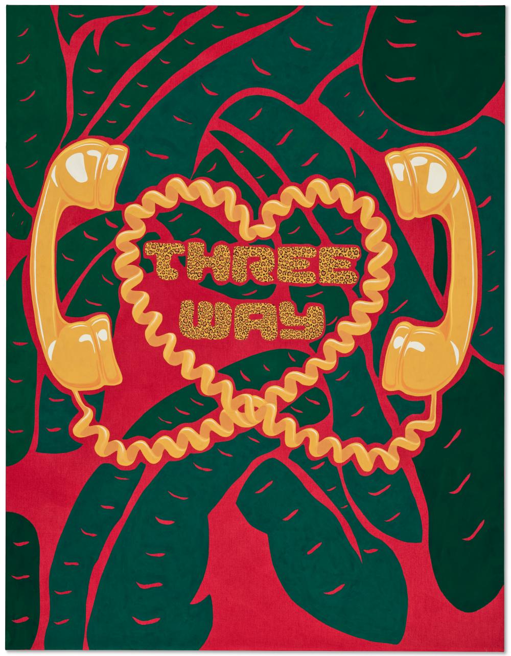 Joel Mesler comparable auction result: joel mesler b 1974 untitled three way pigment on linen84 x 65 in 2