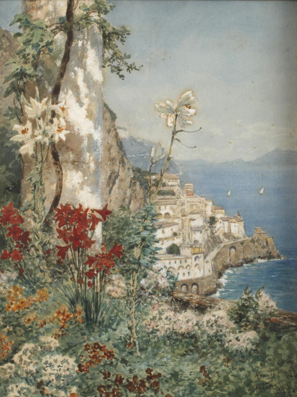 Ascan Lutteroth comparable auction result: ascan lutteroth ansicht amalfi
