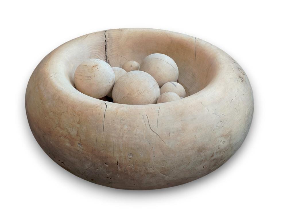 David (1928) Gilbert comparable auction result: david gilbert 1928 2016 sycamore bowl and balls a large circular bowl with seven balls diameter of bowl 110cm largest ball diameter 20cm